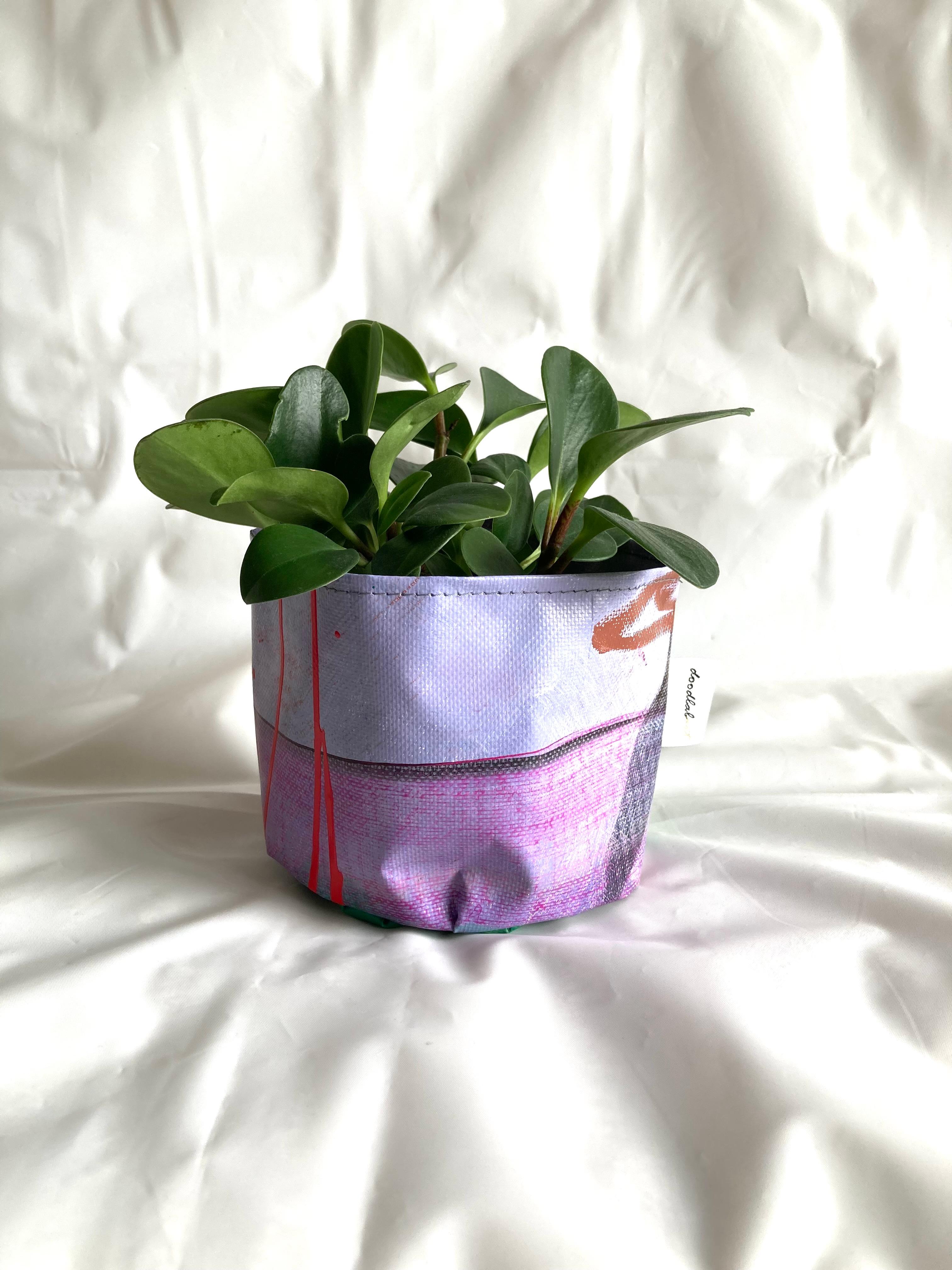 【ペイント　鉢カバー　Sサイズ　PMS5011】プランターカバー/3号/4号/観葉植物/インテリア/アート/1点物1枚目の画像