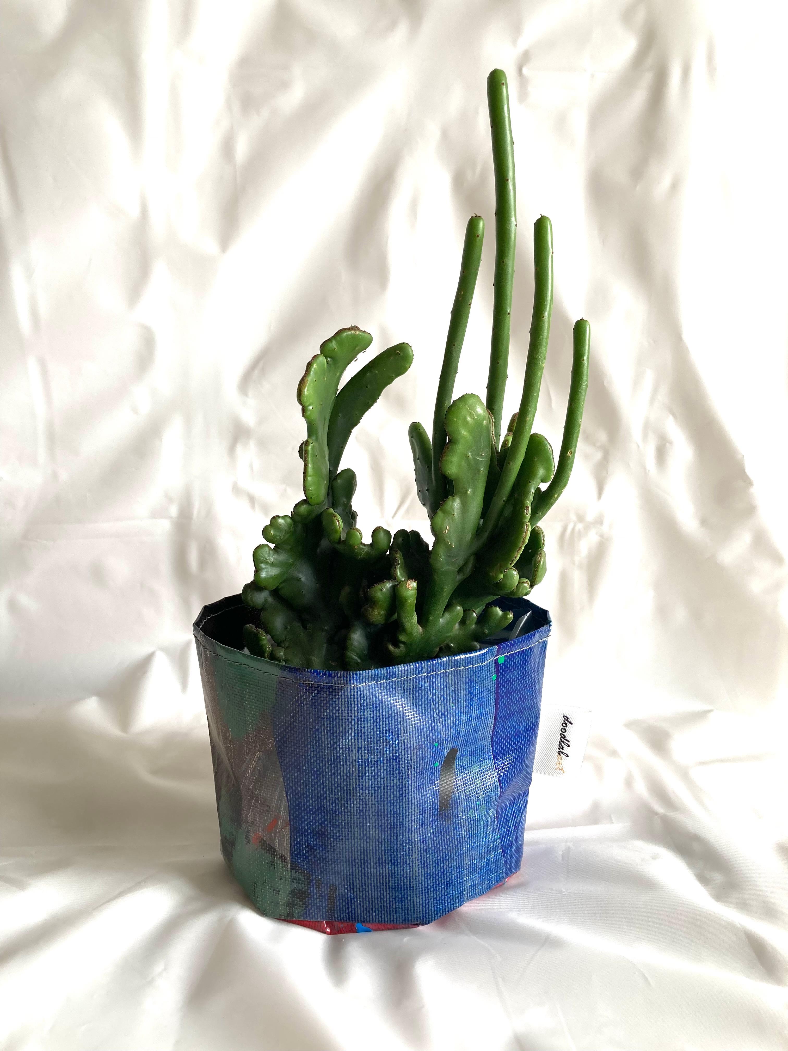 【ペイント　鉢カバー　Sサイズ　PMS5018】プランターカバー/3号/4号/観葉植物/インテリア/アート/1点物