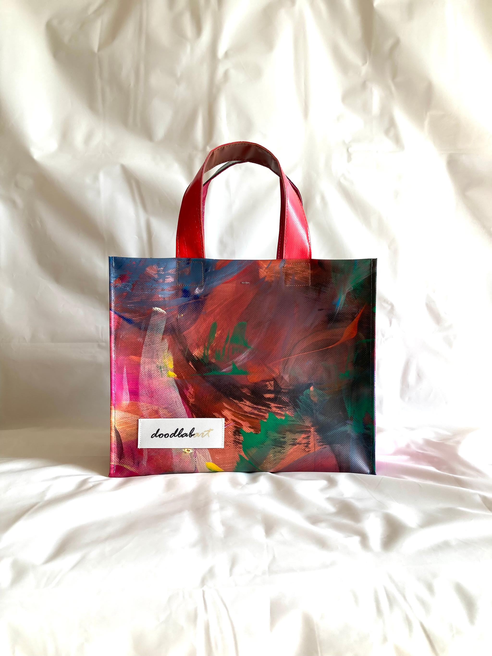 【ペイントトート　Mサイズ　STM6014】トートバッグ/防水/アート/2way/1点物