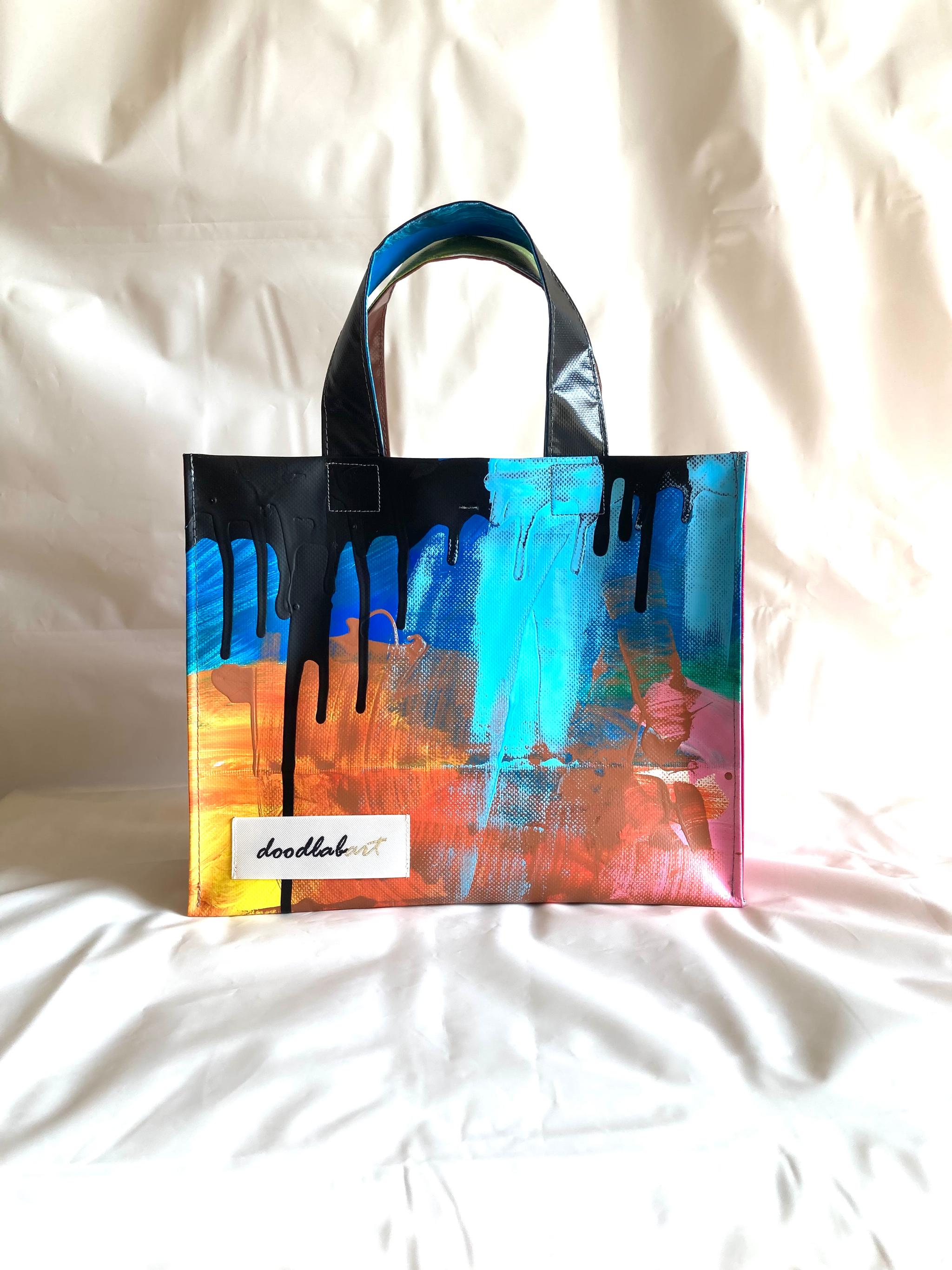 【ペイントトート　Mサイズ　STM6013】トートバッグ/防水/アート/2way/1点物