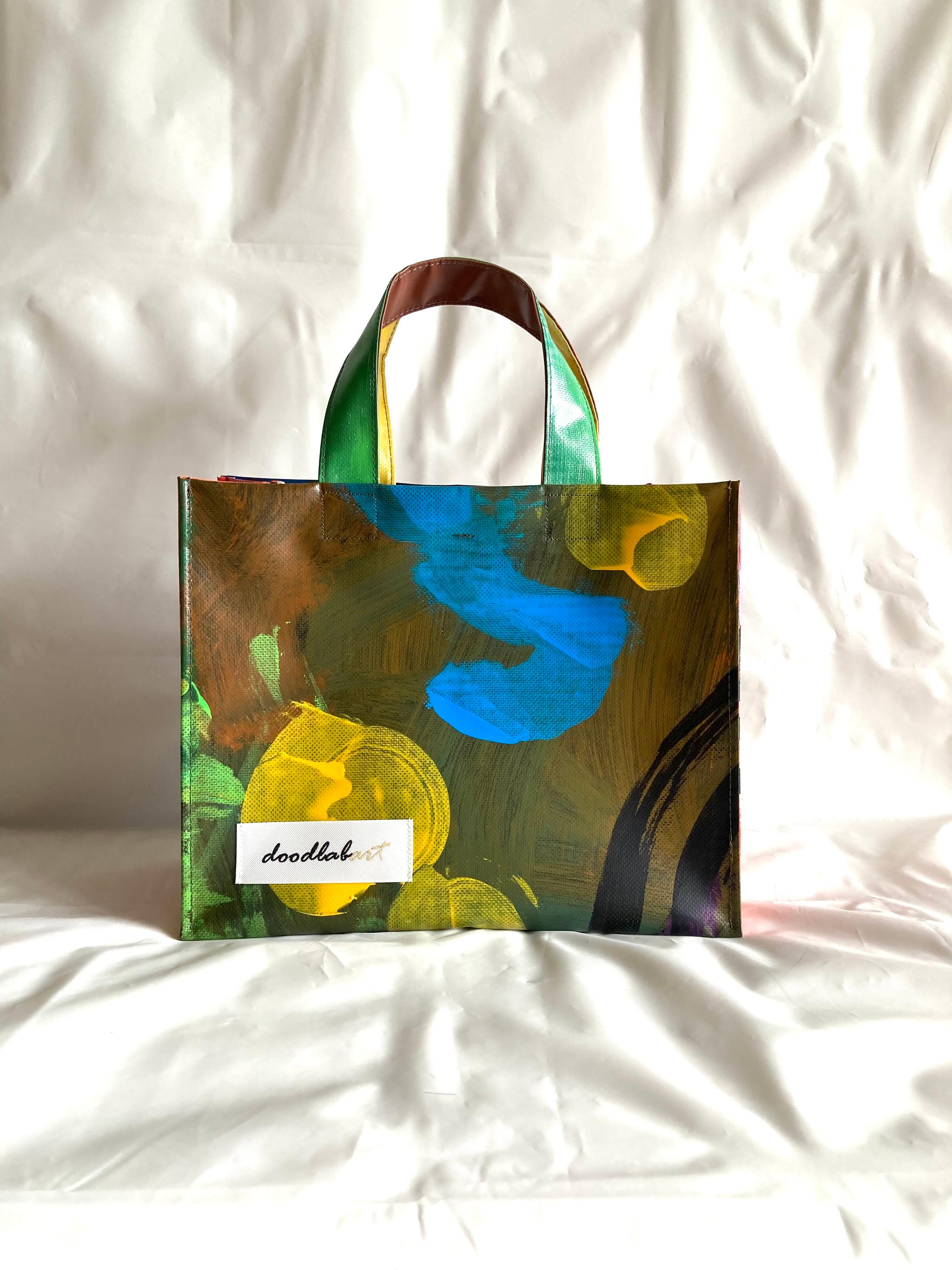 【ペイントトート　Mサイズ　STM6015】トートバッグ/防水/アート/2way/1点物