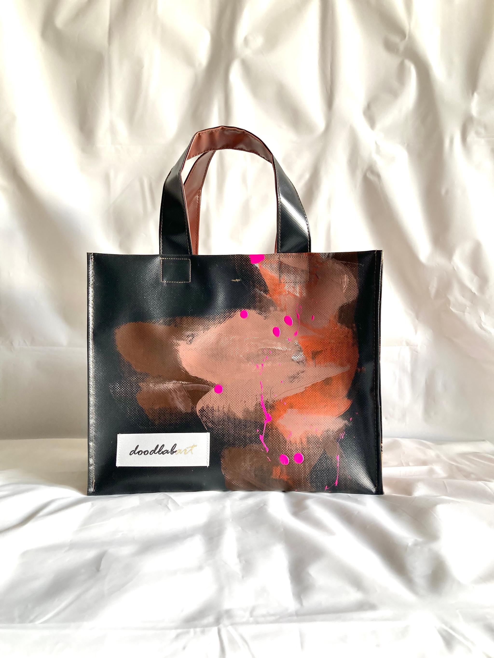 【ペイントトート　Mサイズ　STM6019】トートバッグ/防水/アート/2way/1点物